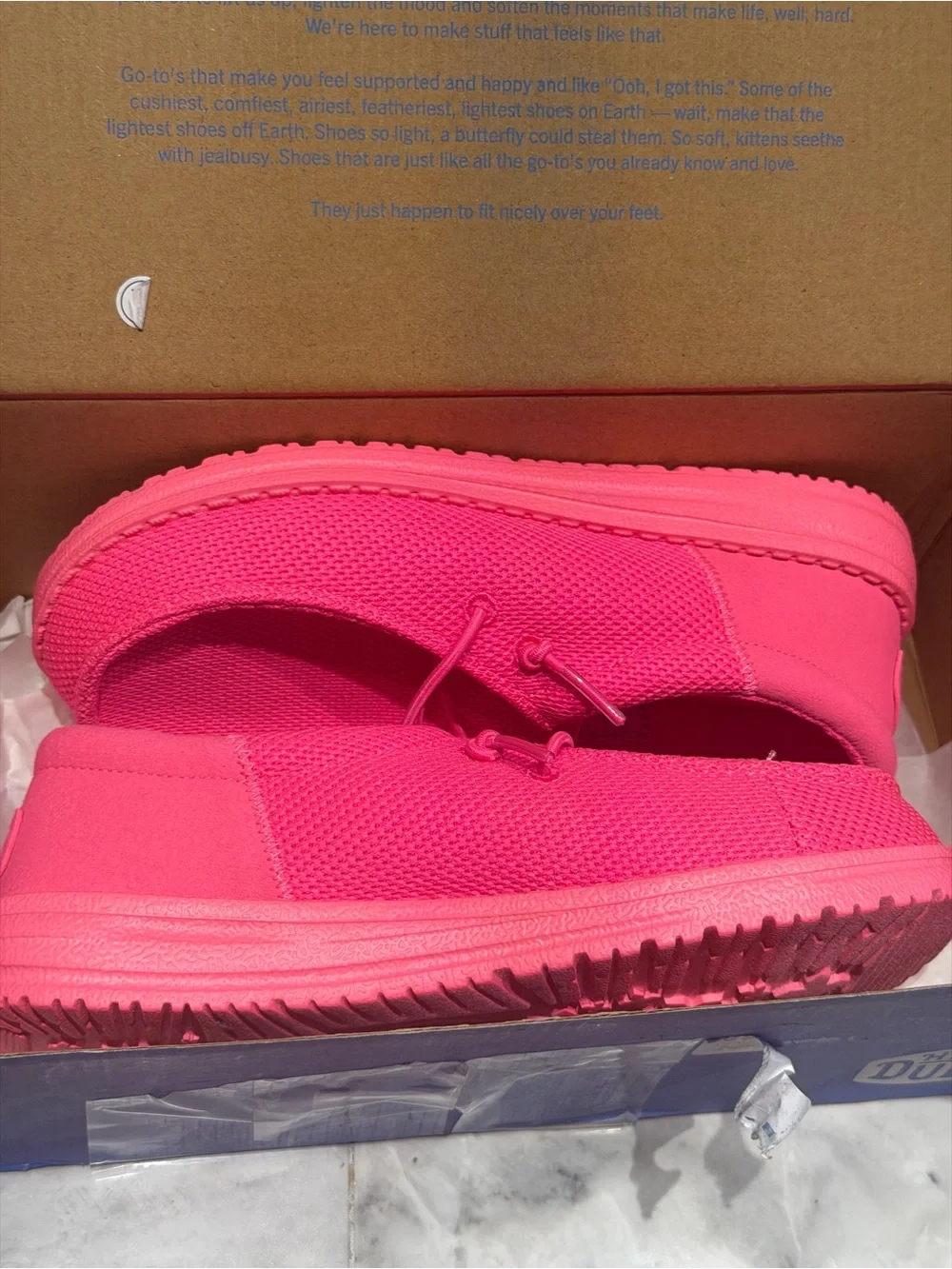 Hey Dude Kids Wally youth funk mono Slip-On Moccasins in Hot Pink